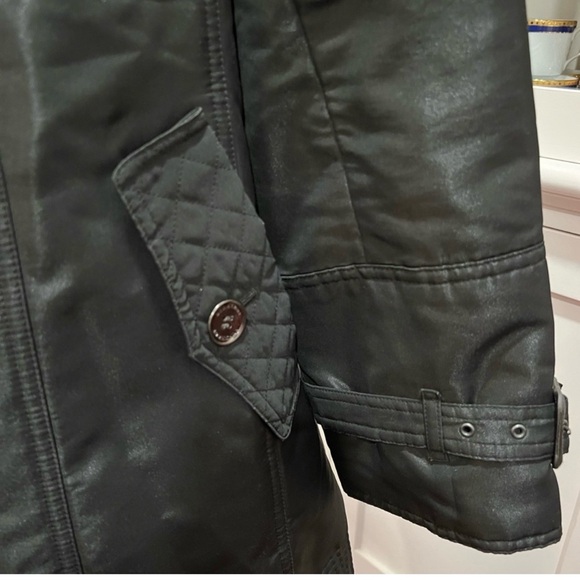 Burberry Black Quilted Trench Coat US size 34 SMALL - Picture 6 of 6